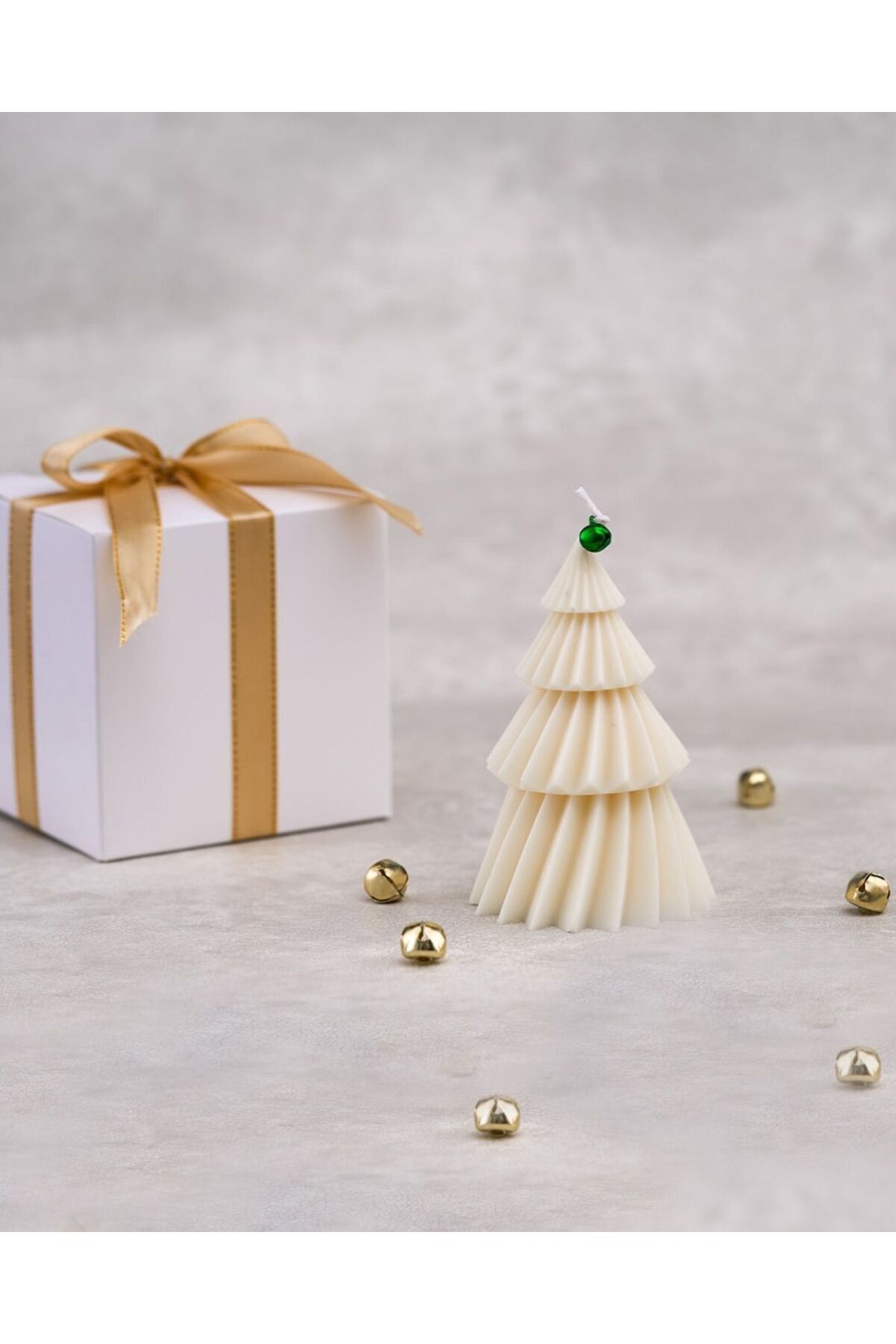 CANDLE El Yapımı kokusuz Soya Wax Yılbaşı Ağacı Mum – Dekoratif Mum – Yeni Yıl Hediye Mum 13 cm