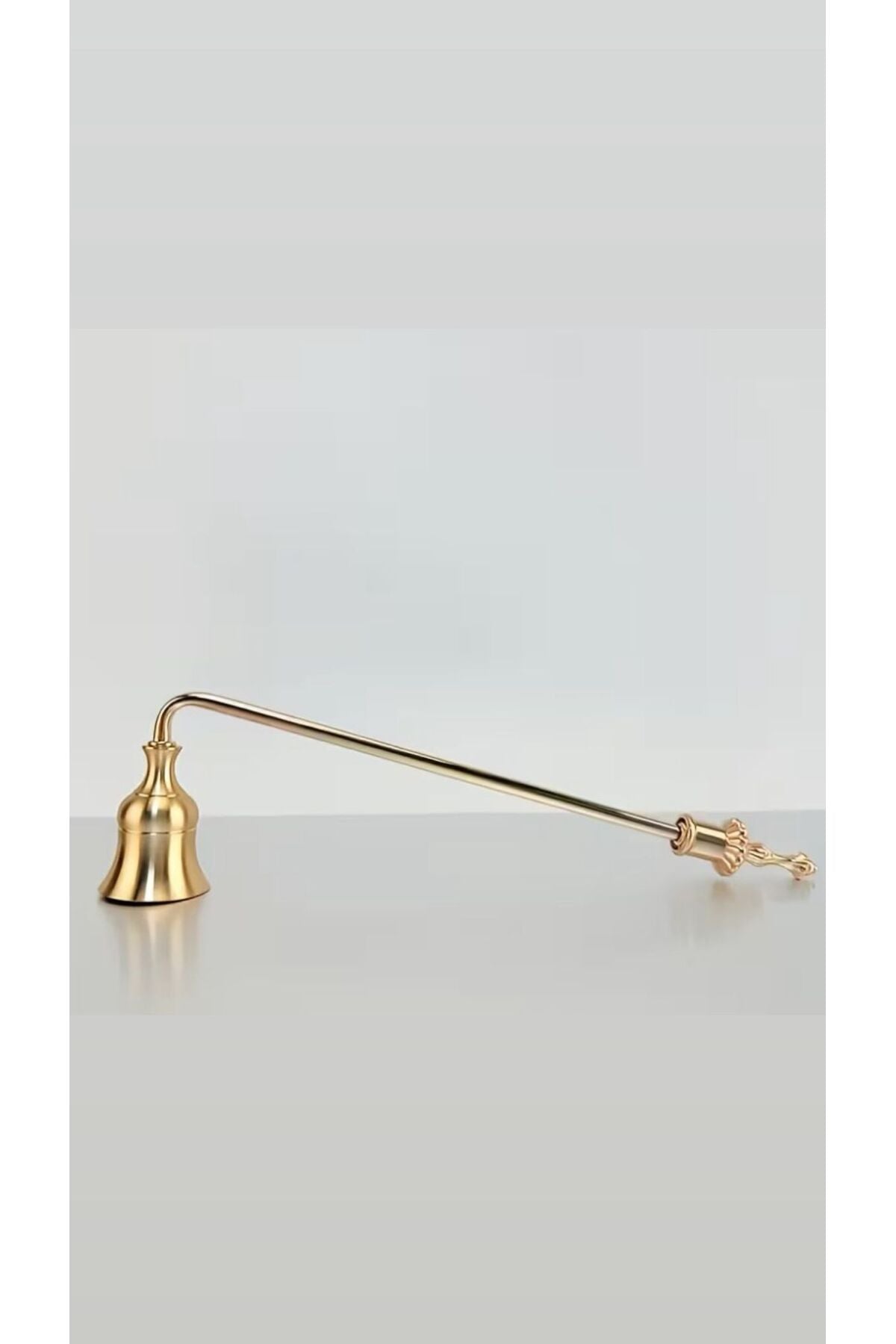 LUMIERI Pirinç El Yapımı 23 Cm Mum Söndürücü Fransız Altını Renk Ev ve Mutfak Dekoru