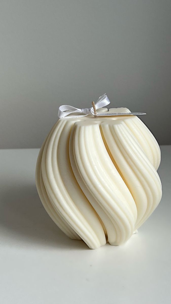 CANDLE Kokusuz Şakayik Gül 7cm-Burgu Desenli 10*10-Şamdanlık Dekoratif Mum 22*2 Kırık Beyaz