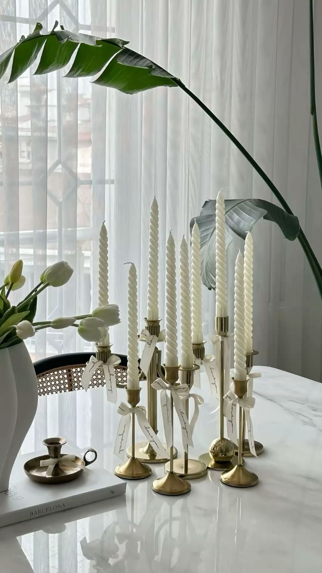 3’lü Gold Metal Şamdan Seti | Dekoratif Mumluk | Modern & Şık Ev Dekorasyonu