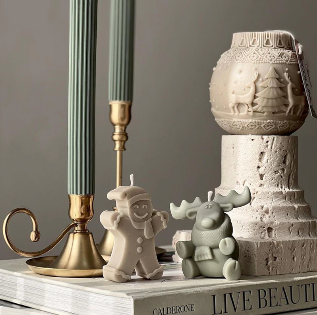 CANDLE El Yapımı Dekoratif Mum Büyük Coin Tekli Ürün