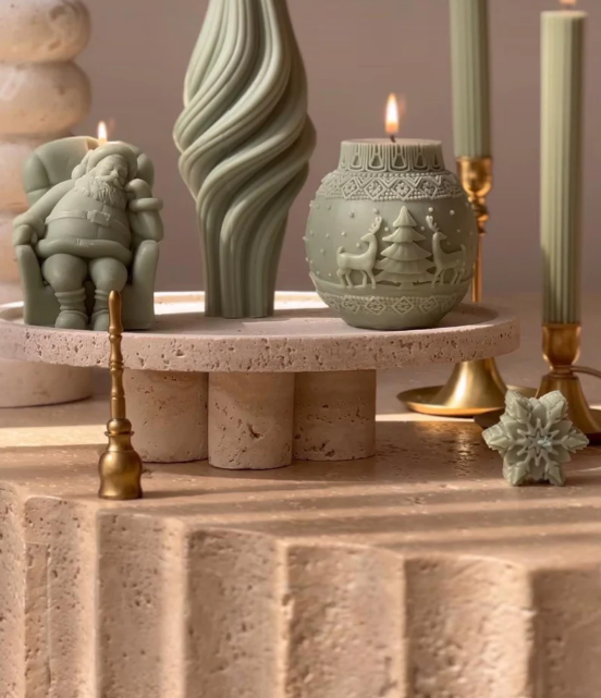 CANDLE El Yapımı Dekoratif Mum Büyük Coin Tekli Ürün