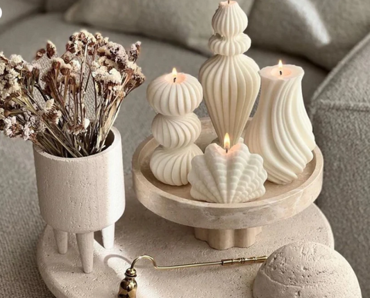 İkili Yuvarlak 1 Adet +Vazo Marako 1 Adet + Vazo 1 Adet +Deniz Kabuğu 1 Adet- Toplam 4 Parça Takım