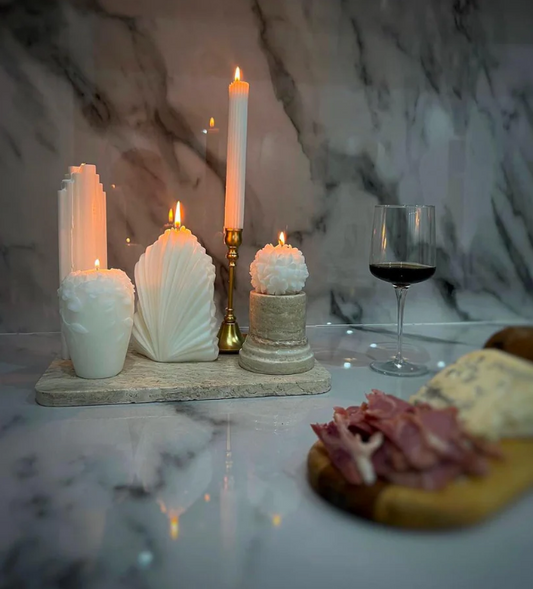 Büyük Gül 1 Adet +Palm 1 Adet +Şamdanlık 1 Adet +Gül 1 Adet - Toplam 4 Parça Takım