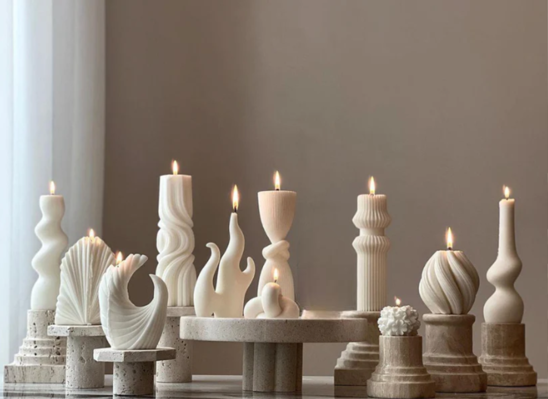 Dekoratif Mum Köşe Set Toplam 11 Parça