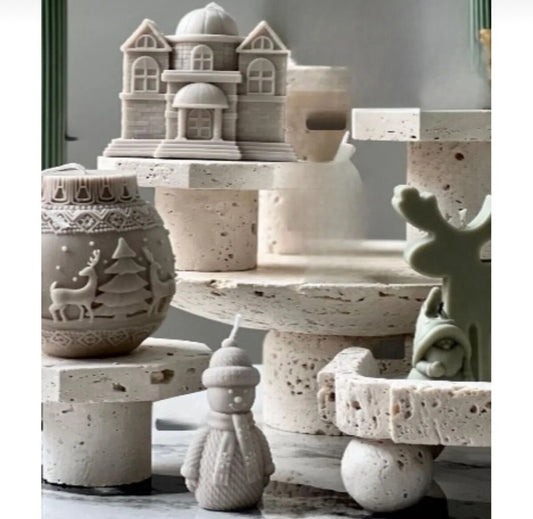 CANDLE YeniYıl Coin +Vazo Mum +Noel baba +Çizgili şamdan +Kartanesi toplam 6 Adet