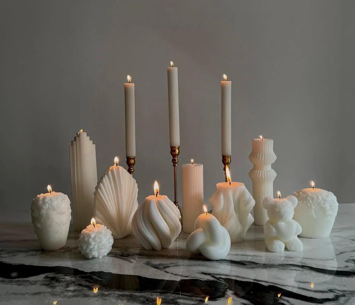 Dekoratif Mum Koşe Set 13 Parça