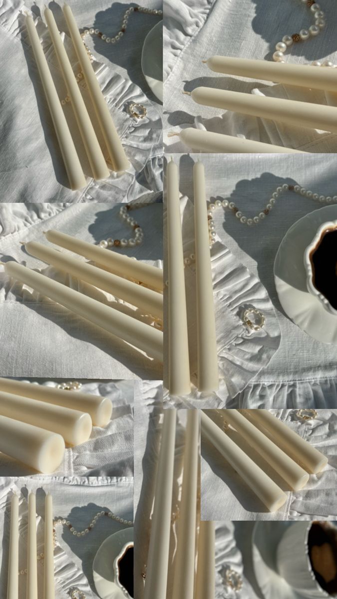 CANDLE El Yapımı Kokusuz Şamdanlık Dekoratif Kalıp Mum– Kırık Beyaz -22*2