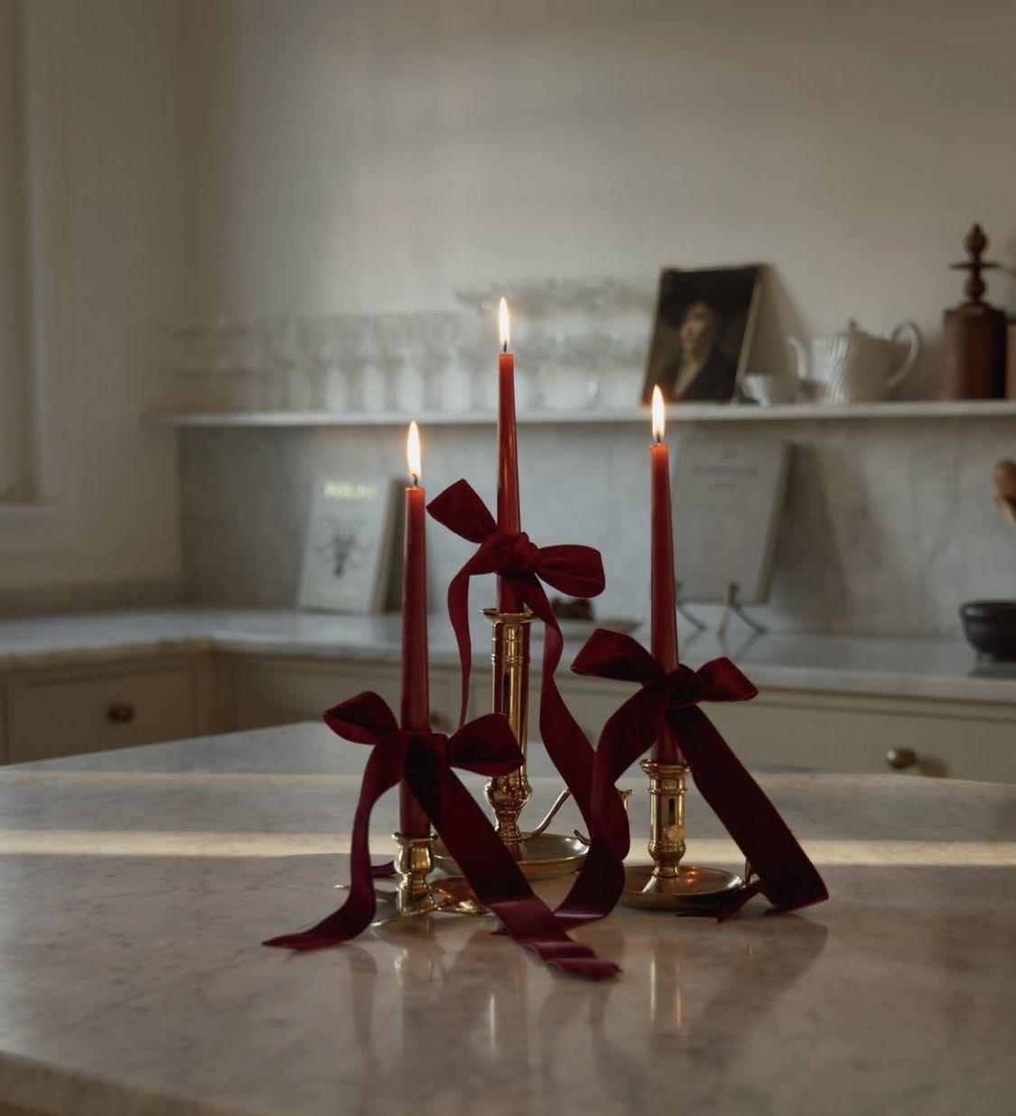 CANDLE El Yapımı Dekoratif Soya Wax Mum – Şamdanlık Mum Kırmızı 3’lü 20 cm